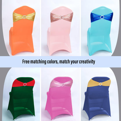 LEBENGURU Red Spandex Chair Sashes-30pcs Premium Stretch Bows with Buckle Slider, Universal Elastic Chair Bands for Wedding Party Banquet Decoration