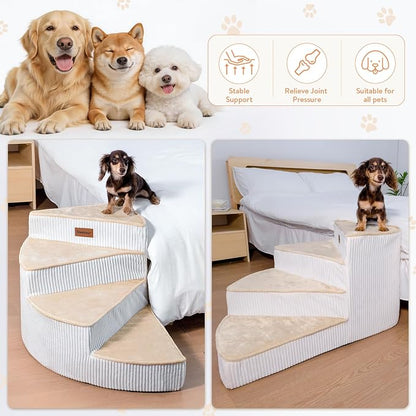 Spiral Dog Stairs for Small Dogs, Waterproof Pet Step for Chair, Sofa and Bed with Non-Slip Bottom