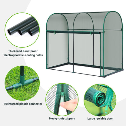 Ohuhu Crop Cages for Garden Plant: 6x3x5 Ft Tent Cage, Plant Netting Cover with Zipper, Garden Bed Cover, Plant Cover from Animal Wind-Resistant Garden Cage for Fruit Vegetable Flower