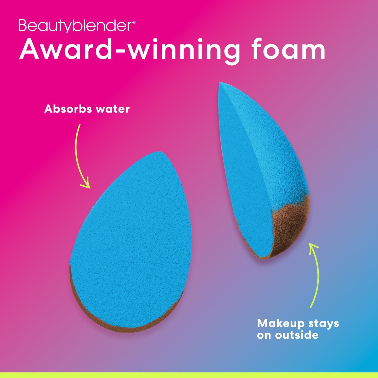 Beautyblender® | Bubble Blender Makeup Sponge | Blend Liquid Foundations, Powders and Creams | Streak Free Application | Vegan, Cruelty Free | Made in USA