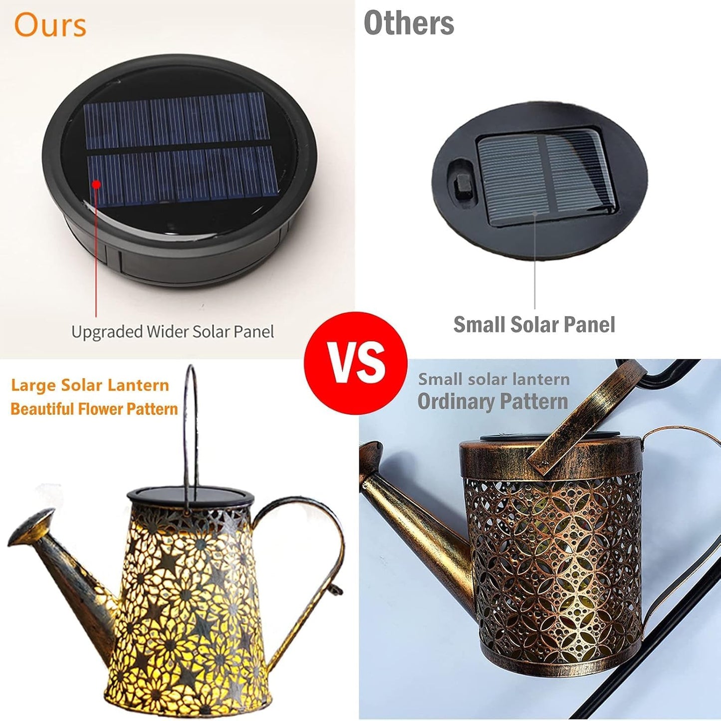 2 Pack Solar Watering Can Lights with Shepherd Hook,Solar Powered Watering Can Light, Waterproof Outdoor Garden Hanging Decoration(Classic).