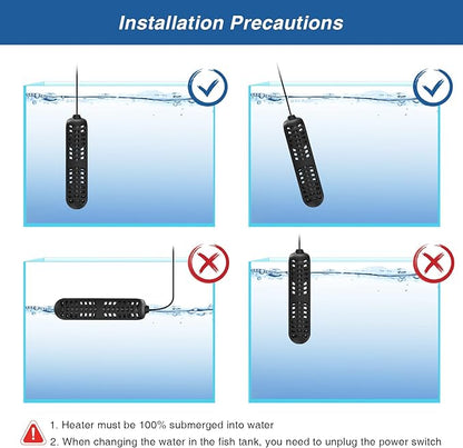 hygger 35W Small Aquarium Heater, Betta Fish Tank Heater with Adjustable Temperature External Controller and Over-Temperature Protection, for 8-16 Gallons Freshwater & Saltwater Fish Tank Turtle Tank