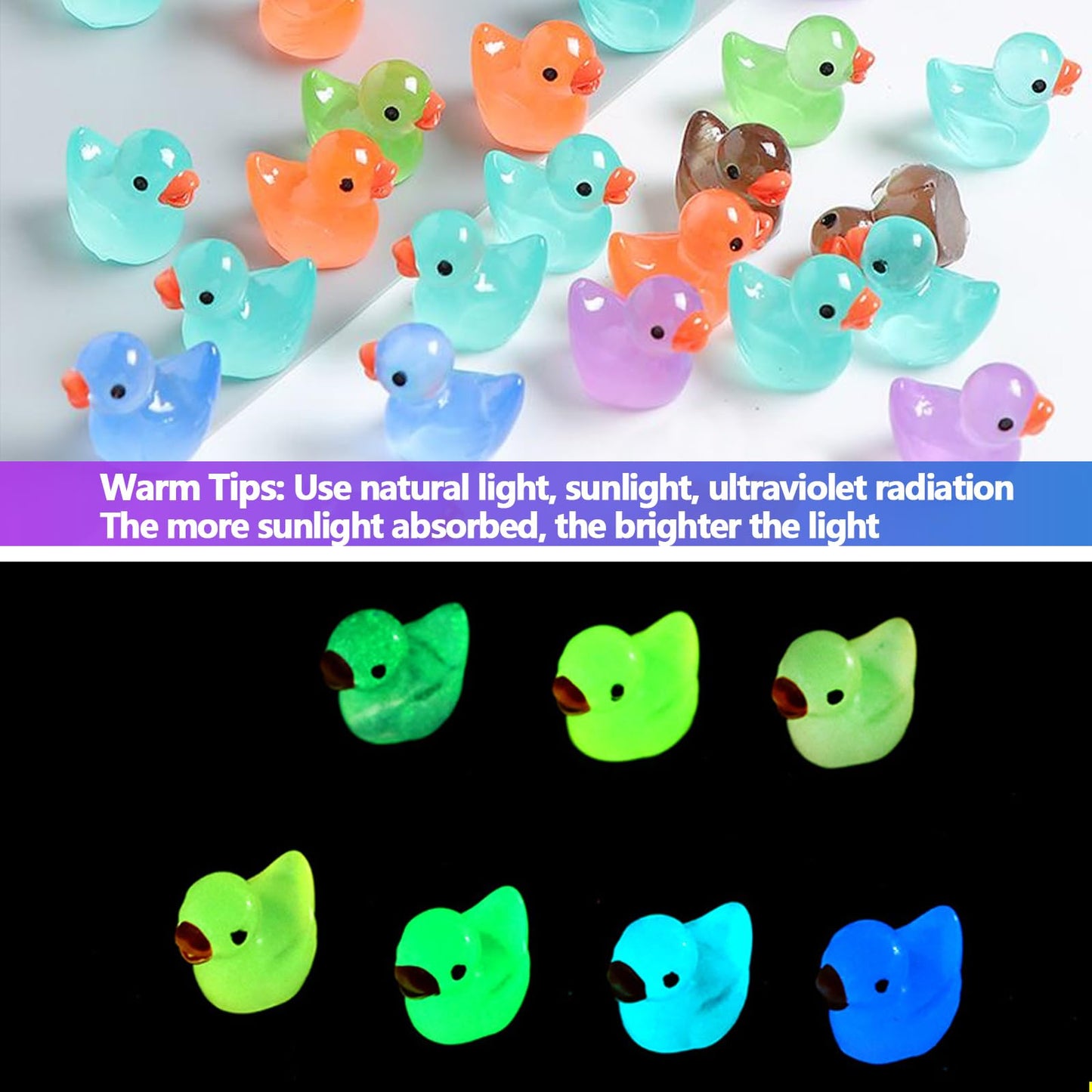 CHAKANLX 200 Pieces Fairy Garden Accessories, Mini Resin Ducks, Fairy Garden Kit, Miniature Figurines, Micro Landscape Ornaments Kit