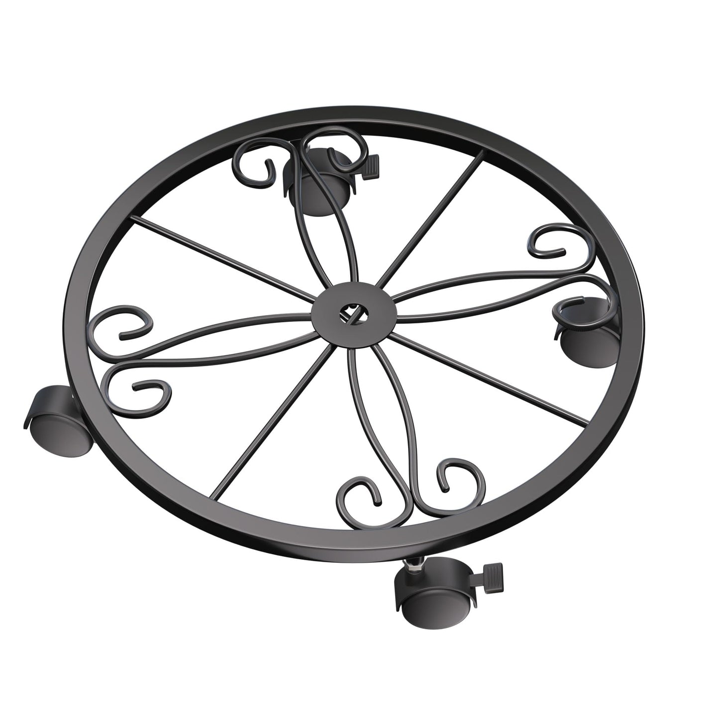 KOOKASHOP 10" Plant Caddy with Wheels, 1 Pack Plant Stand with Wheels, 360° Lockable Plant Rollers Plant Dolly, Plant Tray with Casters for Indoor and Outdoor.