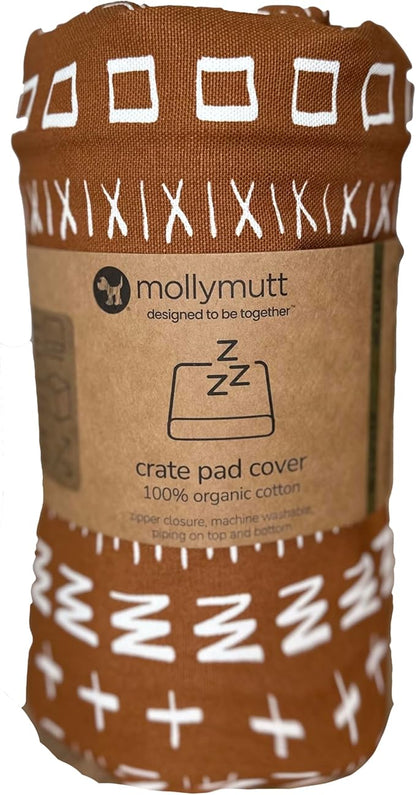 Molly Mutt Dog Crate Pad Cover, 100% Cotton Canvas Mat for Dog or Puppy Crate Bed, Durable, Washable, and Free of Harmful Chemicals, Pre-Shrunk, 42"x28"x2.5", Everywhere