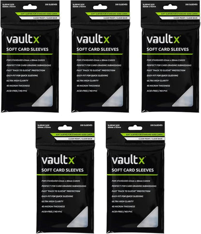 Vault X Soft Penny Sleeves (1000 Pack) for Standard Trading Cards TCG, Clear