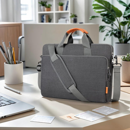 bagasin 17 17.3 18 inch Laptop Computer PC Shoulder Bag Carrying Case, Water-Repellent Fabric Briefcase, Lightweight Toploader, Business Casual or School