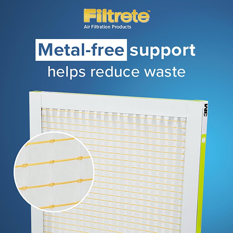 Filtrete 13.5x13.5x1 AC Furnace Air Filter, MERV 8, MPR 700, Tough on Pollen, Easy on Airflow, 3-Month Pleated 1-Inch Electrostatic Air Cleaning Filter, 4-Pack (Actual Size 13.19 x 13.19 x 0.81 in)