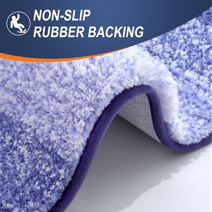 OLANLY Large Bathroom Rugs Mat 40x24, Extra Soft Absorbent Microfiber Bath Rugs, Rubber Backing, Quick Dry, Machine Washable Bath Mats for Bathroom, Tub and Shower, Home Decor Accessories, Blue-Violet