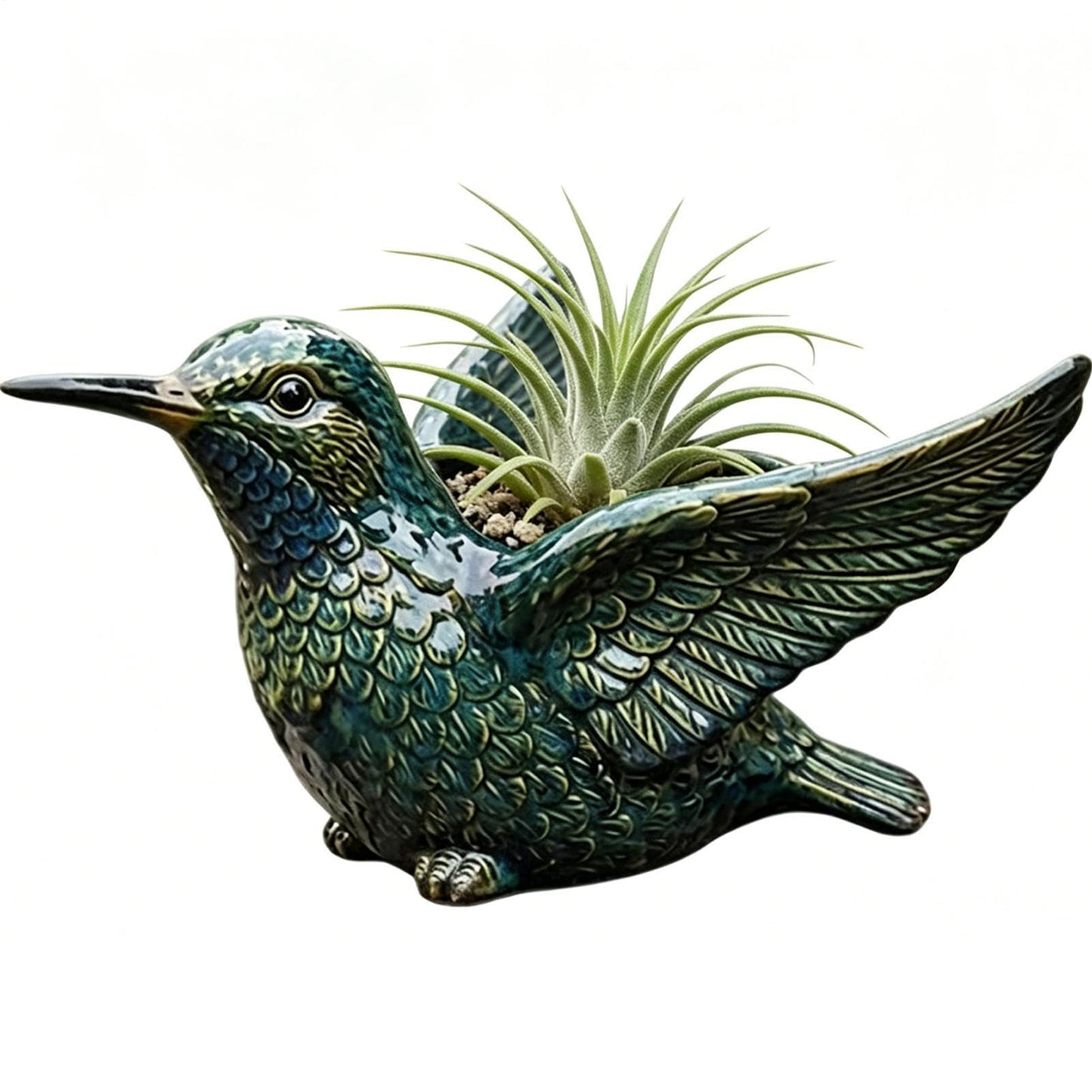 Planter Pots - Hummingbird Shape Bird Planter Resin | Flower Pots Cute Resin Decorative Planters Outdoor Shape Vase Pot for Plants Pot for Porch Indoor Lawn Patio Pathway Yard Garden Home Balcony