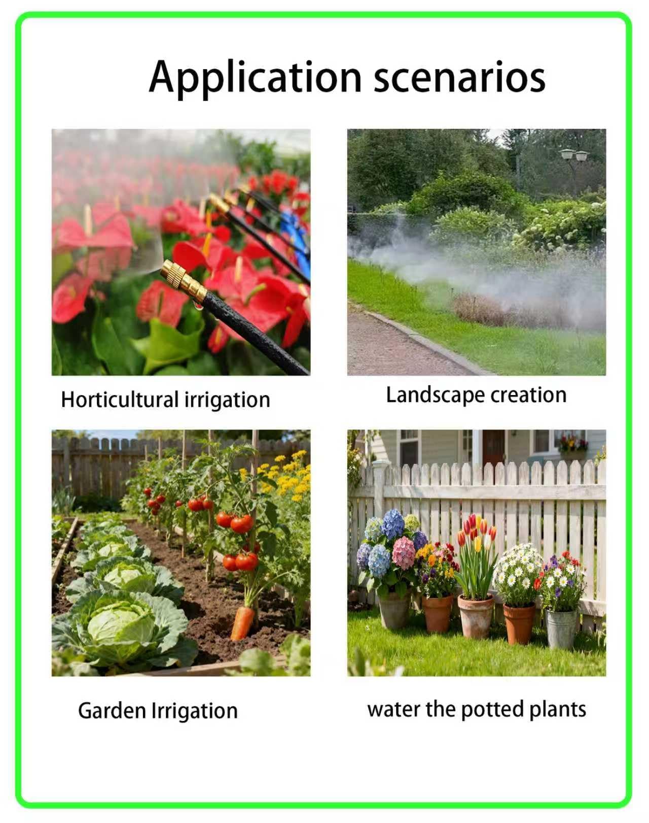 Drip Irrigation System,Automatic Garden Watering System, 360 Adjustable Mist Sprayer Nozzle, High Volume Water Flow Rotating Sprinkler Head for Garden,Patio,Potted Plants, Fine Misting to Jet Spray