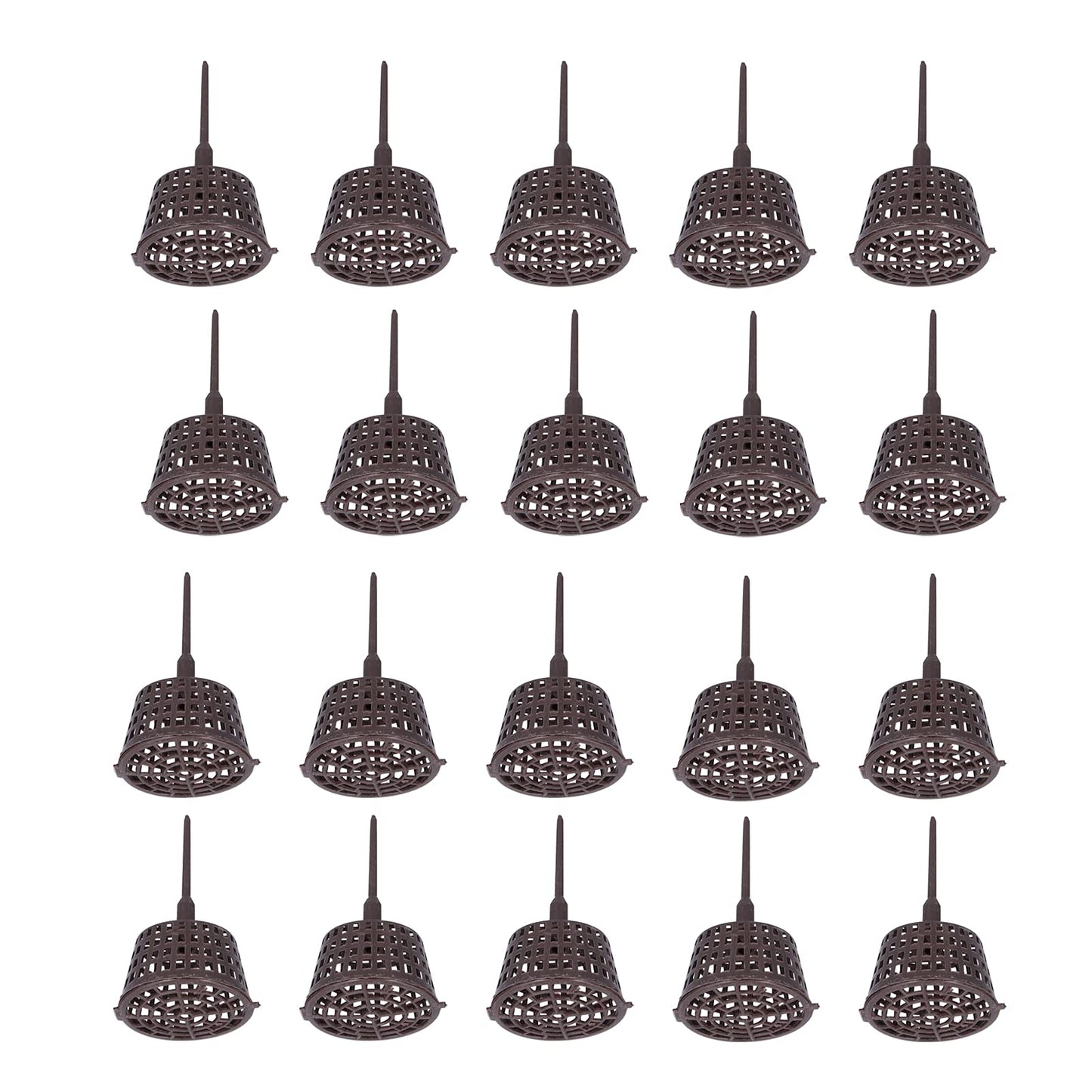 20PCS Plastic Fertilizer Mesh Baskets, Net Cups for Plants with Lids – Planting Containers for Bonsai, Hydroponics, and Fertilization Use