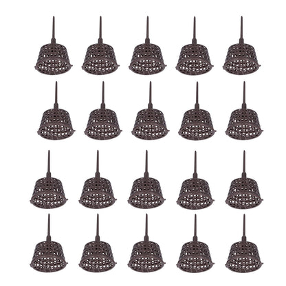 20PCS Plastic Fertilizer Mesh Baskets, Net Cups for Plants with Lids – Planting Containers for Bonsai, Hydroponics, and Fertilization Use