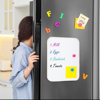 VUSIGN Small Dry Erase White Board, 8.5 x 11 Inches Mini Whiteboard, Magnetic Board for Wall, Fridge, Locker, Gold