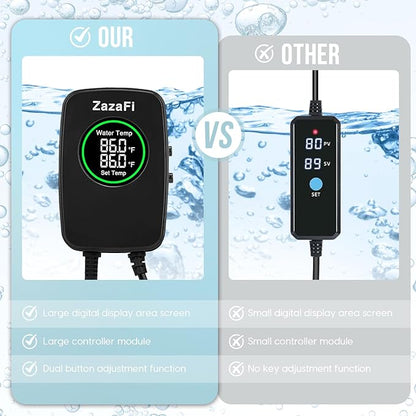 Aquarium Heater 100W, Fish Tank Heater with High-Temperature Protection and Turtle Tank Heater with Automatic Power-Off When Leaving Seawater or Freshwater.