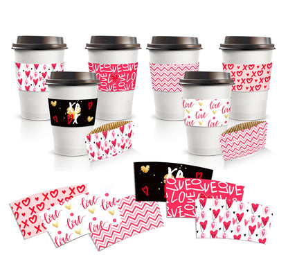 L7HWDP 24PCS Cups Sleeves Disposable Hot Chocolate Sleeves Tea Cups for Hot Drinks Party Cups