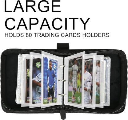 GERMUN Mini Card Binder 1 Pocket, 80 Pockets Trading Card Binder, Premium Small 2 Pocket Trading Card Collection Album Folder with 40 Sleeves Double Sided - Gifts for Kids (Pink)
