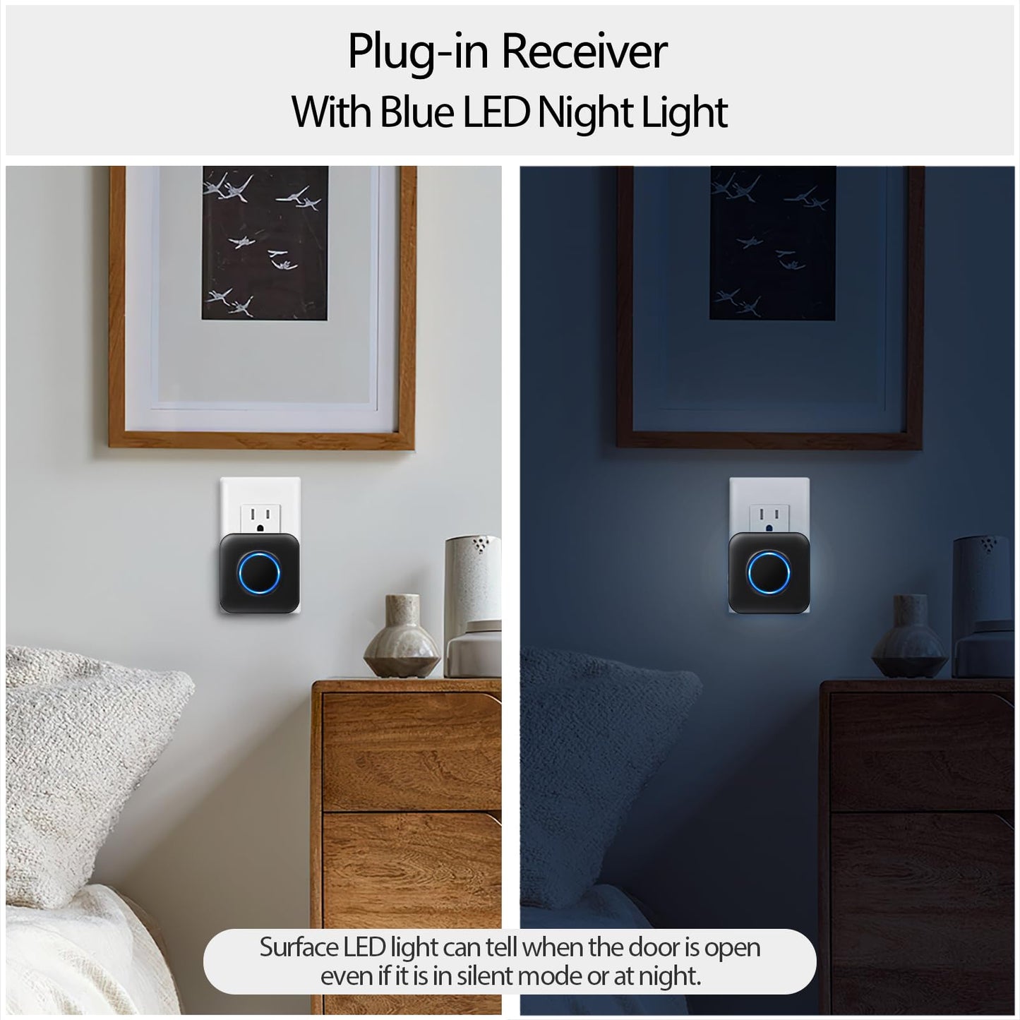 Satisure Wireless Doorbell Chime Video Doorbell Extender - Compatible with Blink Video Doorbell and Blink Video Doorbell (2nd Gen) (1 Video Doorbell Extender 2 Receiver）