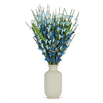 idyllic 17.7 Inch 20 Pcs Blue Witch Hazel Branches, Artificial Flower Stems for Vase Decor, DIY Wreath Making, Bedside Table, Windowsill, Table Centerpiece, Mantel & Office Spring Home Decoration