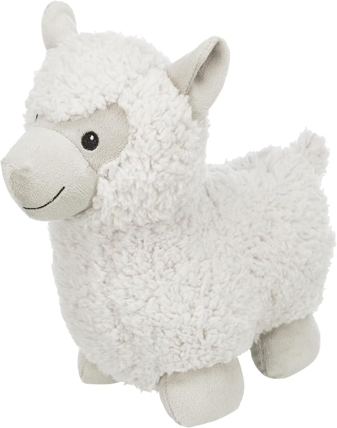 TRIXIE Be Eco Eyleen The Alpaca Plush Dog Toy for All Dogs, 10" Fun and Cuddly Squeaky Dog Toy, 96% Recycle Material