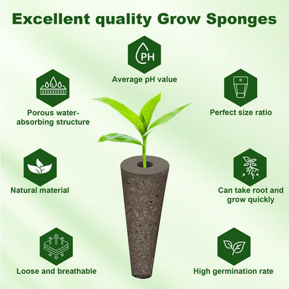 85 Pack Hydroponic Pods Supplies for Aerogarden Pods, Grow Sponges for Hydroponics, Seed Pods Kit with 36 Grow Sponges, 36 Pod Labels,12 Plant Labels, 1 Tweezer for Hydroponic Indoor Garden System
