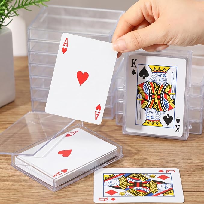 Zonon 48 Pieces Clear Deck Case, Card Organizer Compatible with MTG TCG Plastic Playing Card Case baseball Trading Deck Collection Box Holder for Game Cards Storage