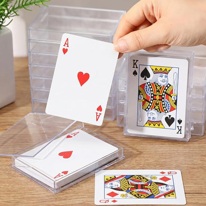 Zonon 48 Pieces Clear Deck Case, Card Organizer Compatible with MTG TCG Plastic Playing Card Case baseball Trading Deck Collection Box Holder for Game Cards Storage