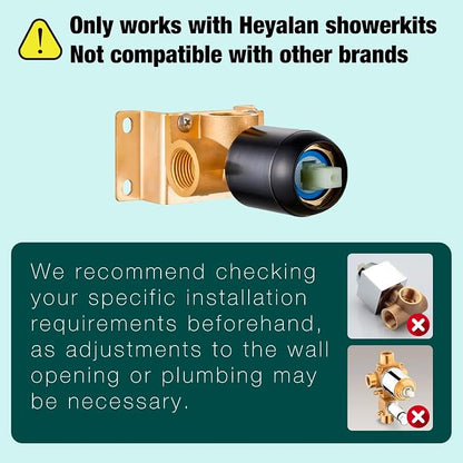 Heyalan Shower Faucet Set with Valve, Bathroom Rainfall Shower System, Wall Mount Single Handle Shower Trim Kit, Rainfall Fixed Shower Head, 8 Inch Square Shower Head,Oil Rubbed Bronze