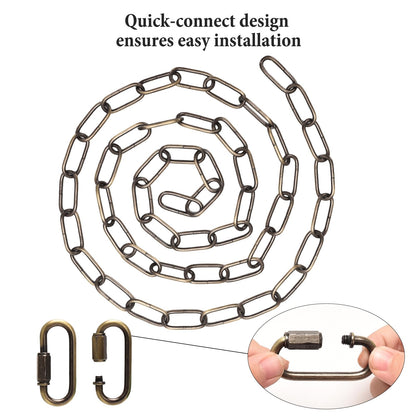 Chandelier Chain 6/10/15 Feet SANGLE SOPFFY Light Fixture Chain for Chandelier or Swag Light Fixtures,Lighting Chain Extension with Link Locks, Plant Hanging Chain(Bronze, 6 Feet)