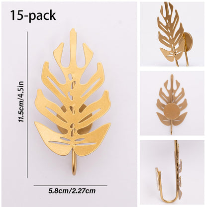 GOOOXIM 15 Pack Money Plant Clips for Wall - Indoor Pothos Plant Support Clips for Climbing Vines and Orchids, Ideal for Wall Gardening & Plant Training, Durable Leaf Shape Design