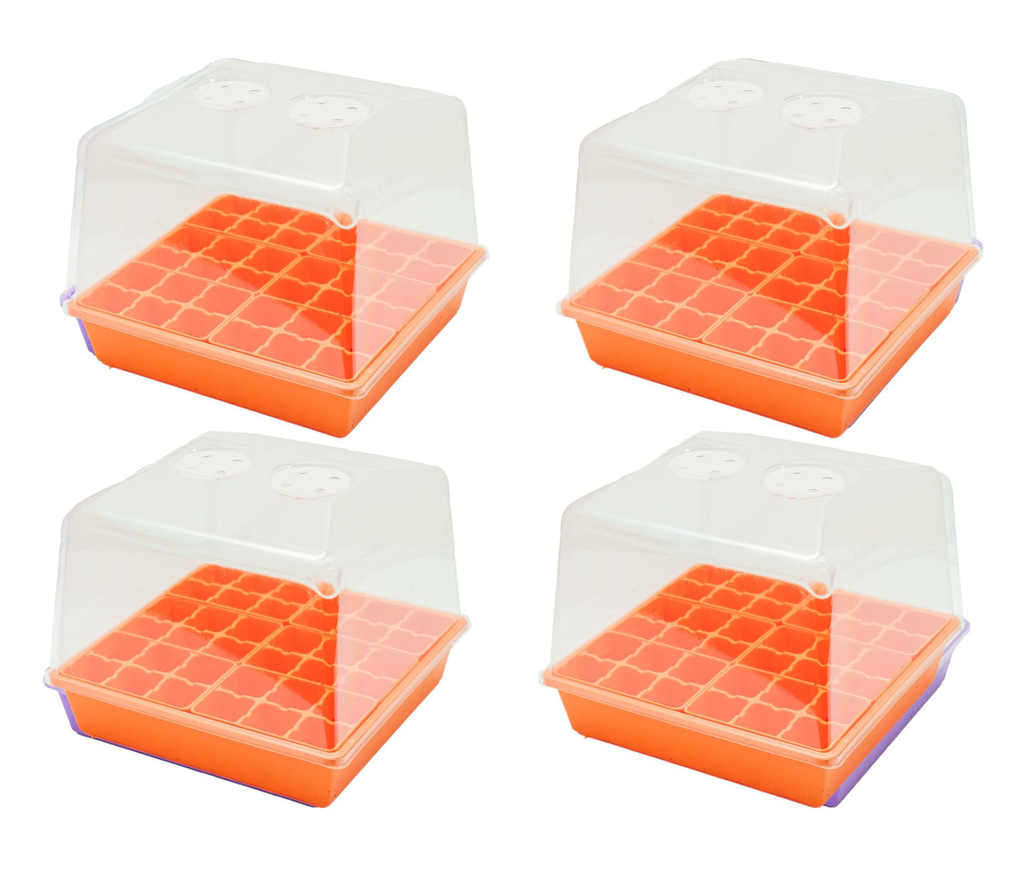 Bootstrap Farmer Countertop Seed Starter Kit in Orange, Reusable 1010 Tray Bundle with Inserts and Humidity Dome