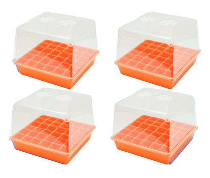 Bootstrap Farmer Countertop Seed Starter Kit in Orange, Reusable 1010 Tray Bundle with Inserts and Humidity Dome