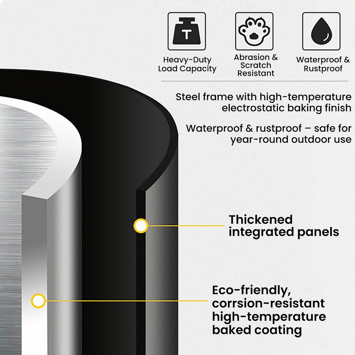 AILOOCEDI Thickened Metal Planter Box, Heavy-Duty Outdoor/Indoor Rectangular Trough Garden Bed Drainage Holes & Raised Bottom for Patio Porch Yard Lawn 36" L x 15" W x 15" H