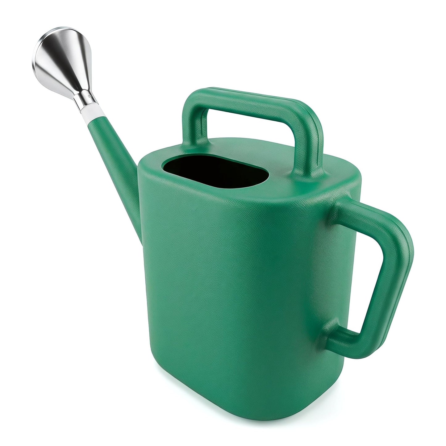 2 Gallon Resin Watering Can，Garden Outdoor with Removable Long Spout and Stainless Steel Sprinkler Head,Large Plastic Suitable for Garden, Indoor Plants, or Outdoor Flowers (Green) (10L)