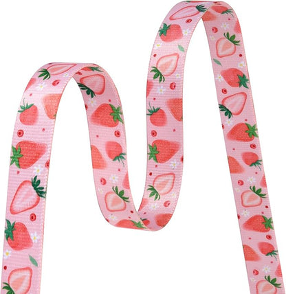 MarukoPet Dog Collar, Adjustable for Small Medium Large Dogs Puppy, Cute Design with Bohemia Floral Tribal Geometric Patterns Boys Girls Dog Collar(Strawberry-S)