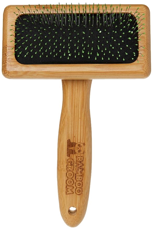 Bamboo Groom Soft Slicker Brush Medium