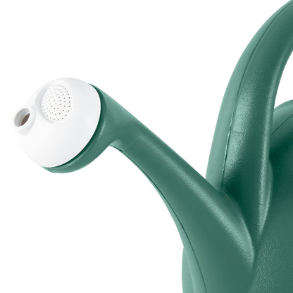2-Gallon Premium Plastic Rosette Watering Can - The HC Companies 11"x21"x13.75" in Evergreen Color