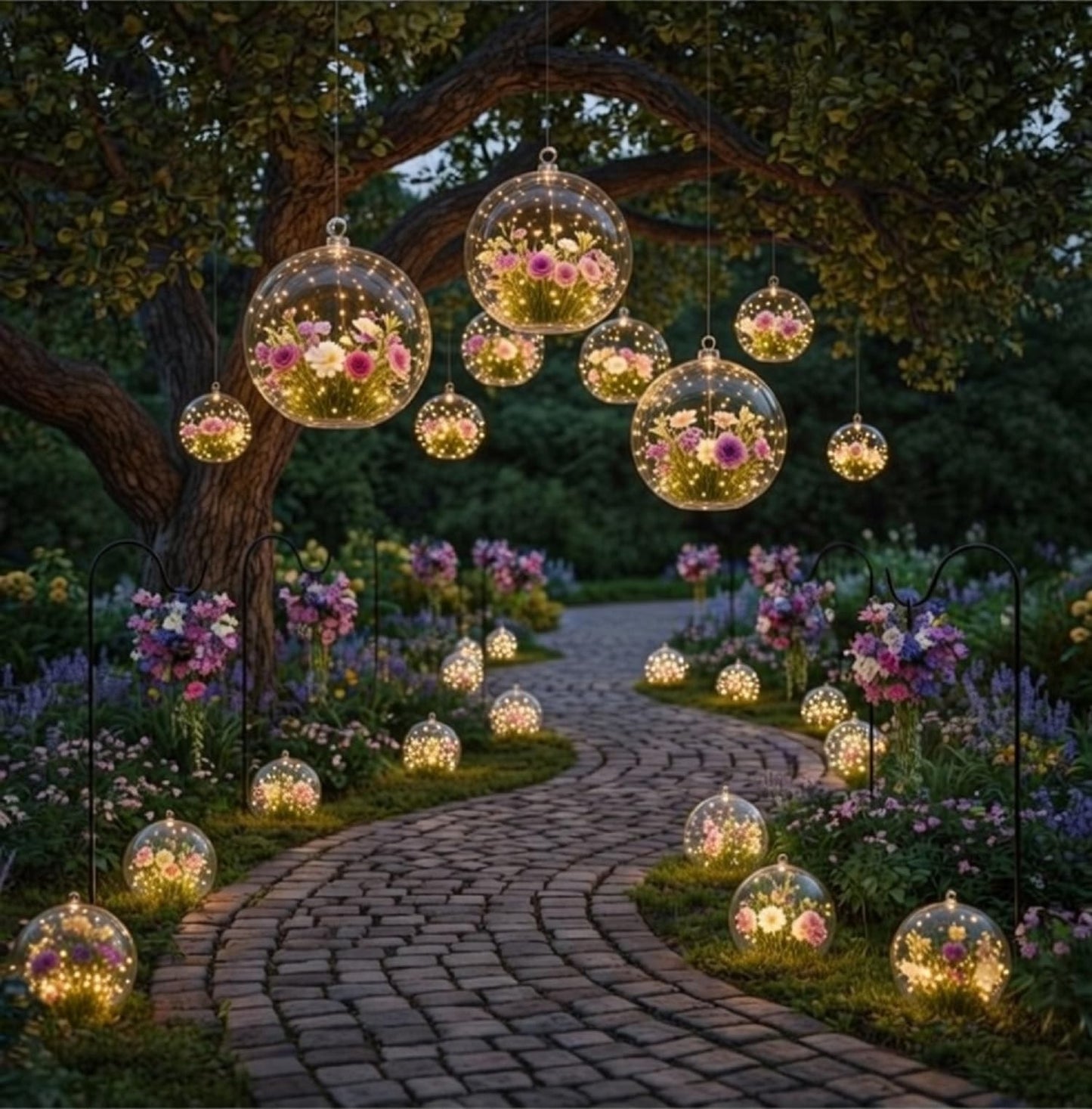 GlikCeil 24 Pcs 5.3'' 3.9'' 3.15'' Hanging Glass Tealights Candle Holder Large Globes Fillable Plant Clear Terrarium Orbs Air Plants Holder with Fishing Line Wedding Centerpiece Tree Decor