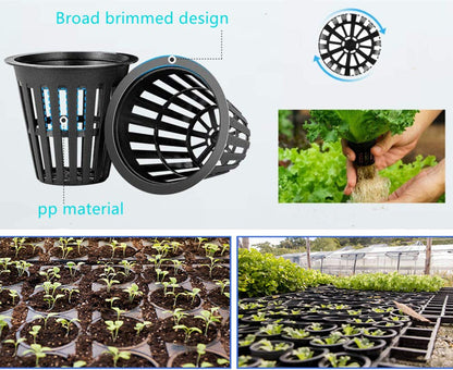 IPXEAD 100PCS 2 Inch Garden Slotted Mesh Net Cups, Round Heavy Duty Net Cups Pots for, Hydroponics Slotted Mesh…