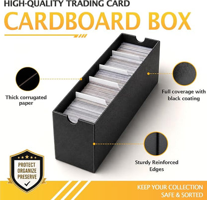 Kitoyz 8000+Trading Card Storage Boxes with 50 Card Storage Box Dividers,Baseball Footall Sport Card Storage Collection Compatible with Game Cards