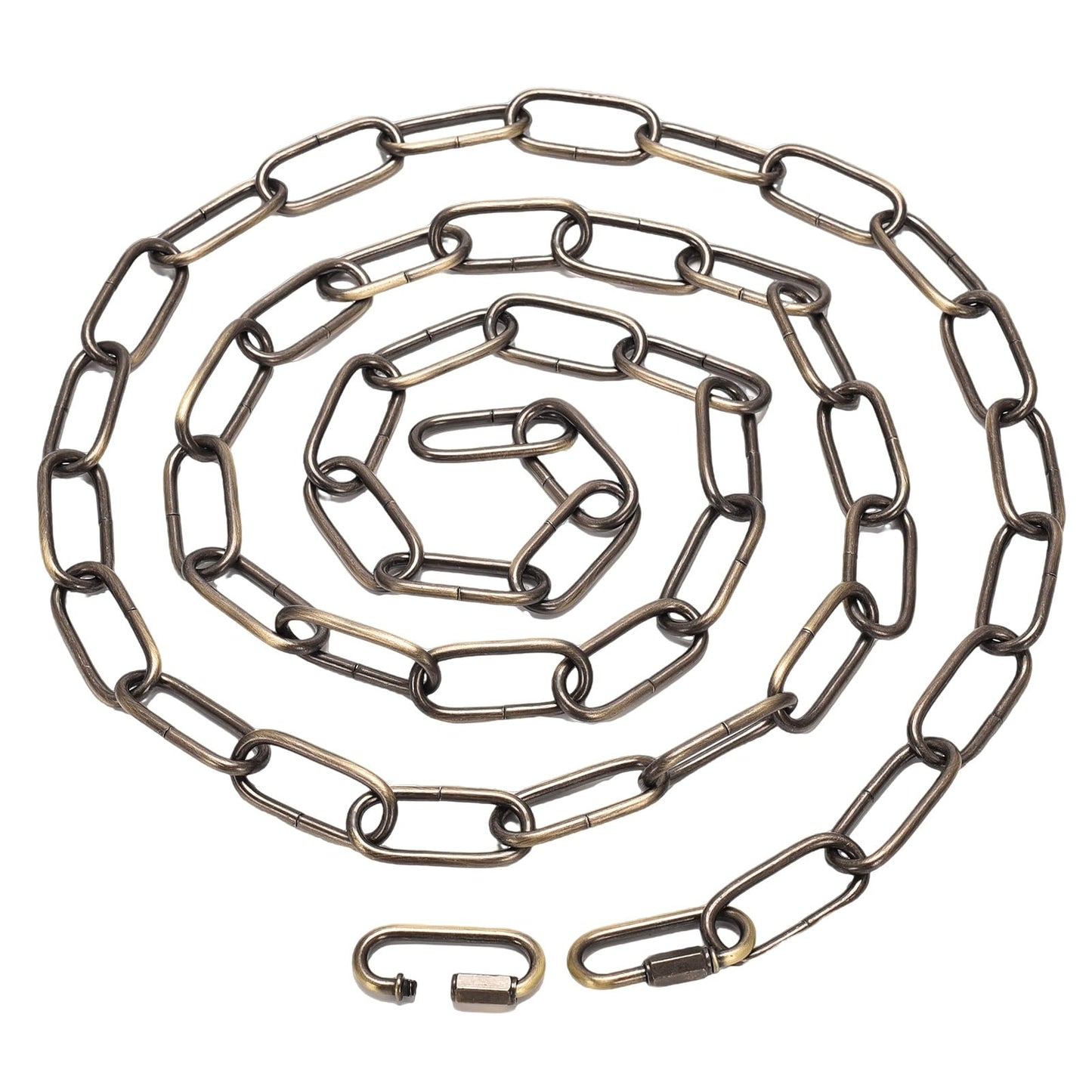 Chandelier Chain 6/10/15 Feet SANGLE SOPFFY Light Fixture Chain for Chandelier or Swag Light Fixtures,Lighting Chain Extension with Link Locks, Plant Hanging Chain(Bronze, 6 Feet)