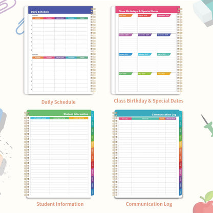 Teacher Planner 2026-2027 - Academic Planner Teacher Lesson Planner 2026-2027, July 2026 - June 2027, 8.5" x 11", Lesson Plan Book, Weekly & Monthly Lesson Calendar with with Colorful Laminated Tabs, Quotes, Inner Pocket