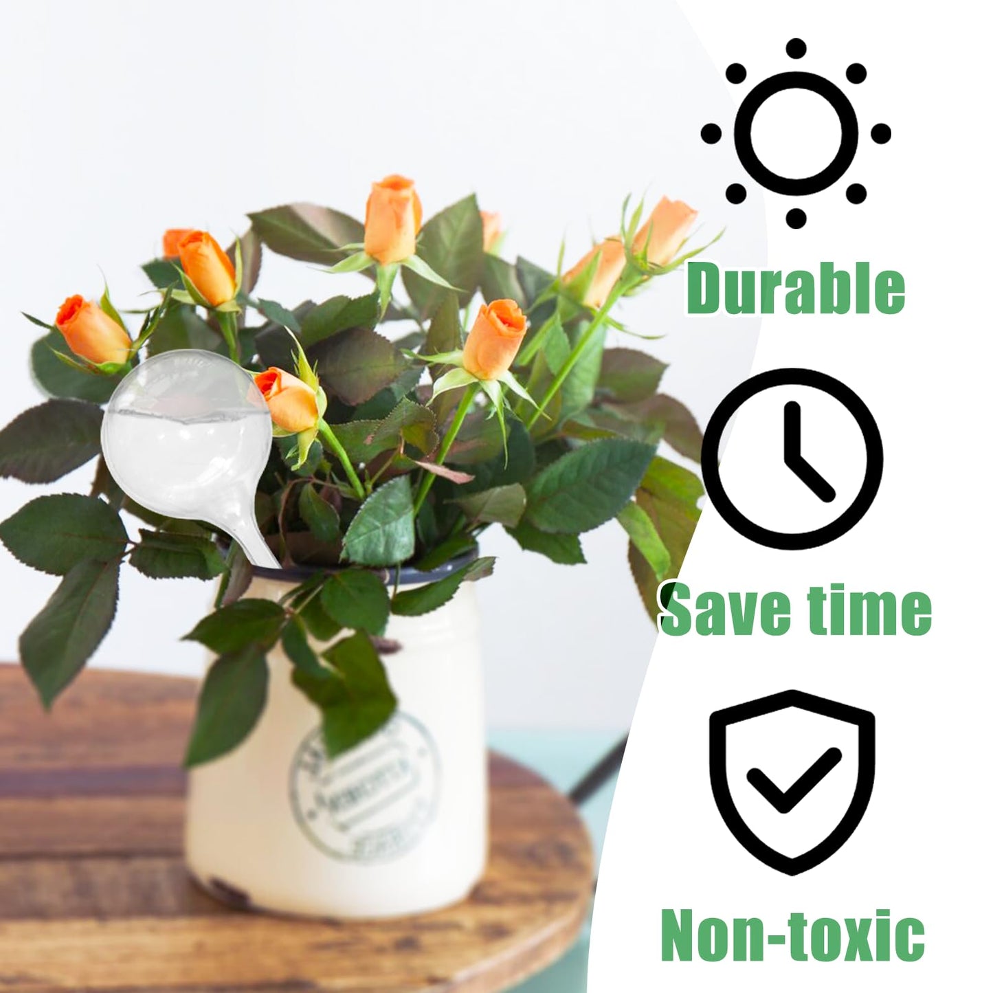 Jgalnim 20 PCS Clear Plant Watering Globes,Plastic Watering Bulbs,Self Watering Planter,Flower Automatic Watering Device for Plants Indoor,Outdoor,Flowerpot,Home Garden(Large,Medium,Small)