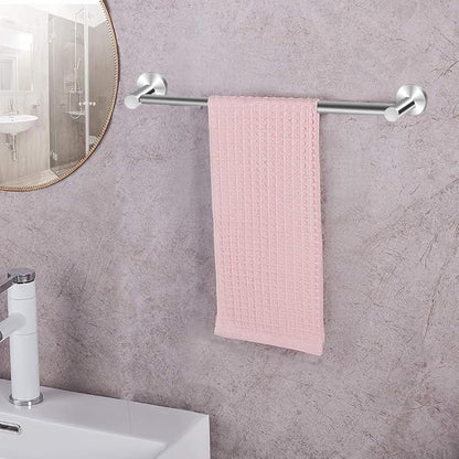 MGahyi Towel Racks for Bathroom-Adjustable Towel Holder(13.18inch-24inch) Sturdy and Rustproof Towel Bar Wall Mounted, Single Towel Bar Rod for Bathroom Accessories(1Pack,Silver)