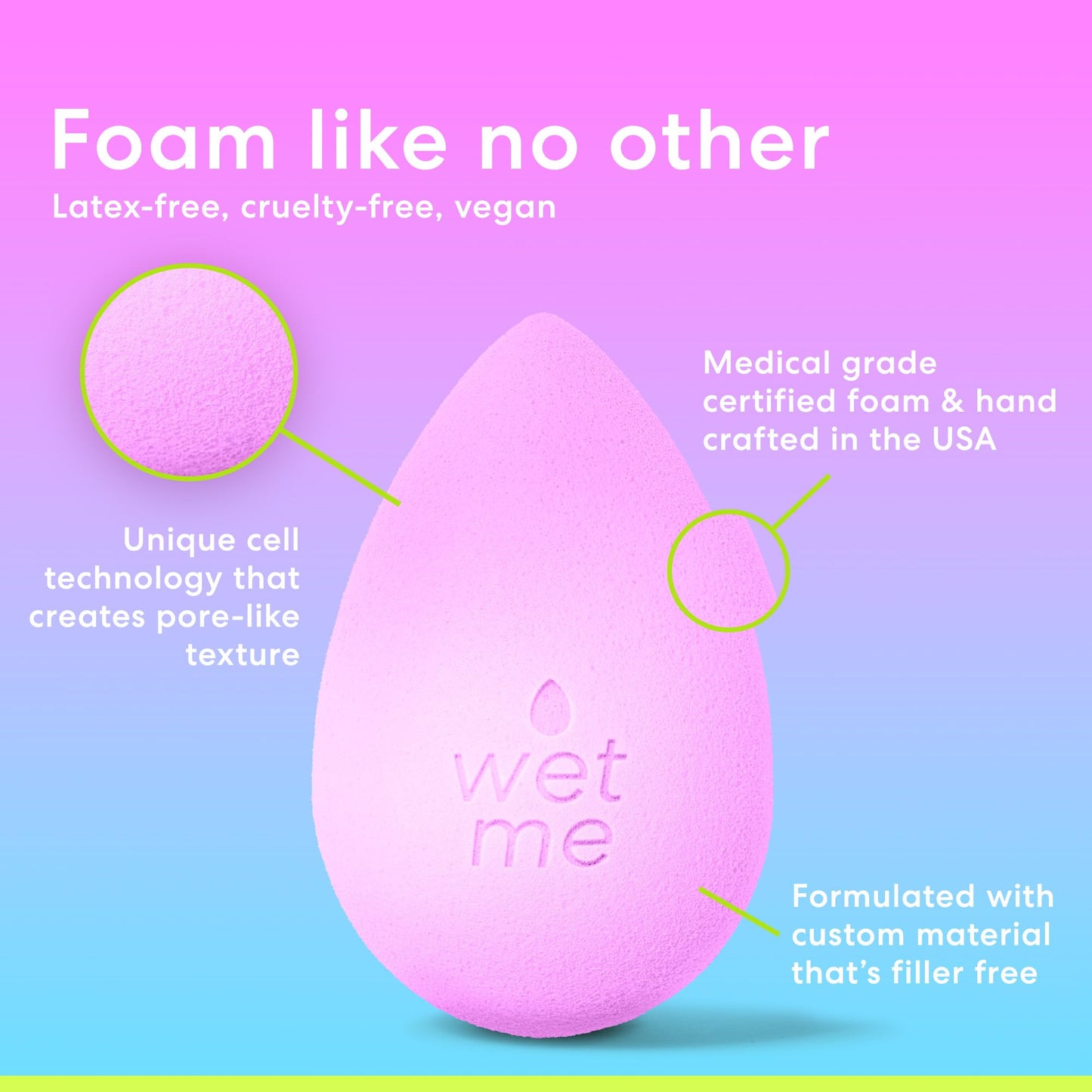 Beautyblender® | Bubble Blender Makeup Sponge | Blend Liquid Foundations, Powders and Creams | Streak Free Application | Vegan, Cruelty Free | Made in USA