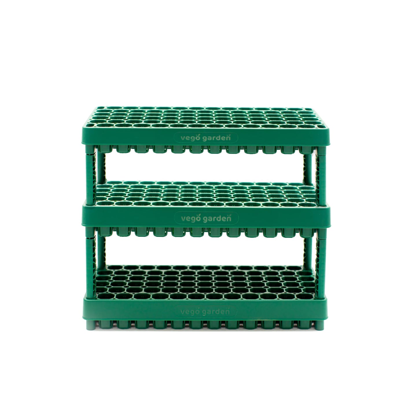 Vego garden 10" x 20" 76 Cells Seed Starter Tray Stackable Seedling Starting Germination Trays for Plants Planting Vegetables Herbs Flowers, 3 Sets