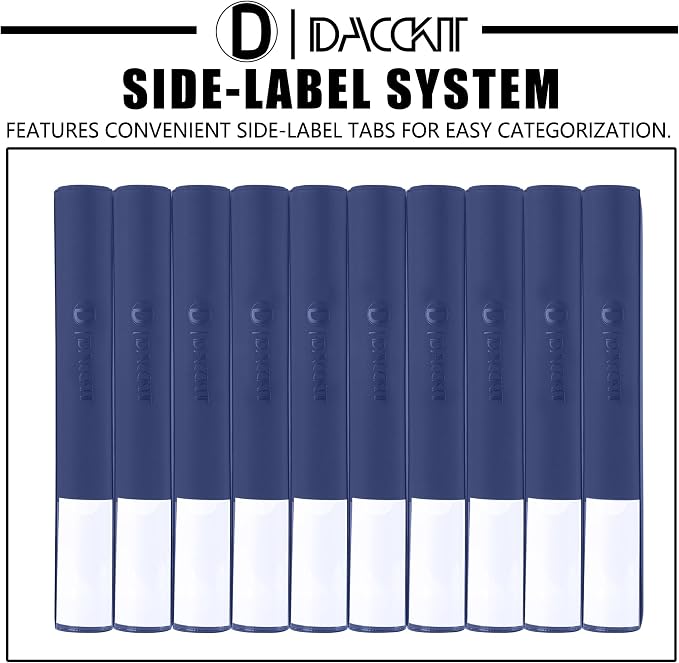 D DACCKIT Card Binder 16 Pocket - Fits 1024 Cards，Premium 4X4 Ringless Card Album with Sleeves for Trading Cards & Sports Cards（Model A，Navy Blue）