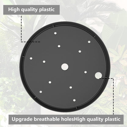 MARKBIT Adjustable Height Planter Inserts for Large Pots, Portable Planter Filler Plant, Lift Inserts for Indoor Outdoor Tall Taper Flower Pot, (11-17” Rise, 6" Base, 8" or 10" Top) (Black, shorts)