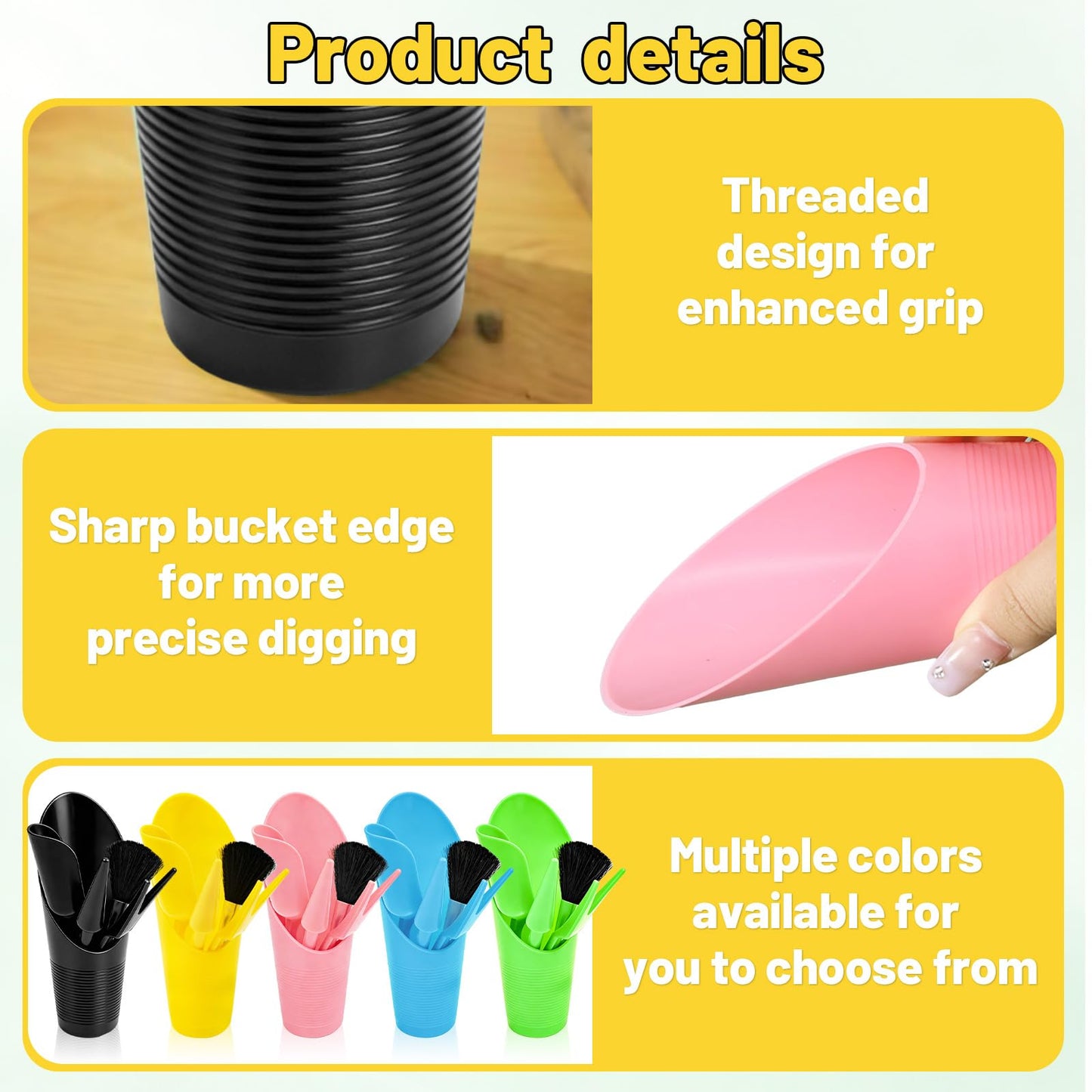 Binxus 25 Pcs Bonsai Soil Scoop Set, Small Mini Gardening Tools, Garden Hand Tools Kit for Indoor Plant Care, Succulent Planting Tools for Planting, Transplanting Digging (Colorful)