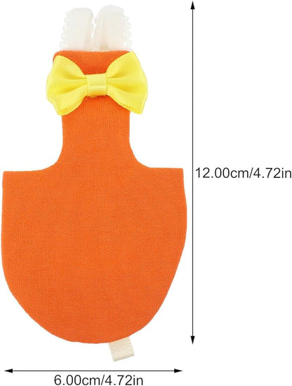 DOITOOL Parrot Flight Suit Diaper Bird Clothing Liner Orange Small Size Outdoor Conure Parakeet Diapers for Large Birds